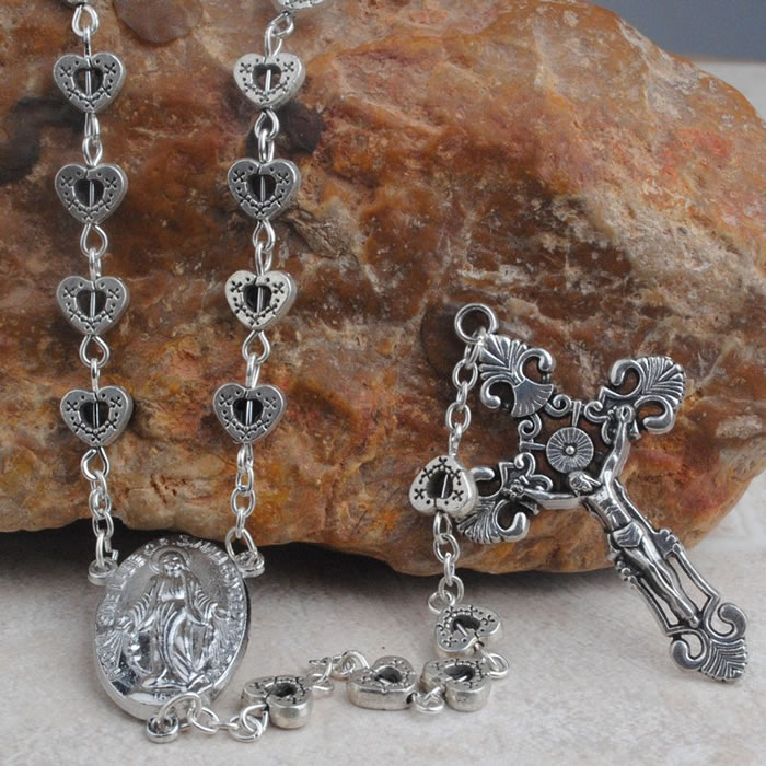,metal beads rosary